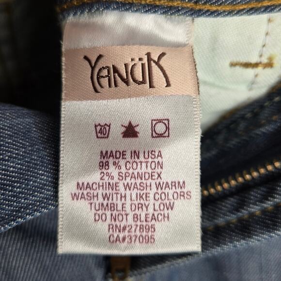 YANÜK Denim Knee-Length Skirt with Front Slit Size 10 NWOT - Picture 11 of 11